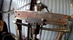 Самодельный гидравлический пресс , испытание