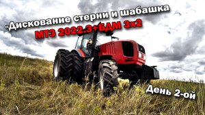 Раб. 28-ой день "Дискование стерни и поездка на шабашку МТЗ 2022.3+БДМ 3х2"