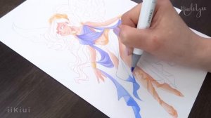 DISNEY as WINX FAIRIES: Megara from Hercules (#3) | Marker Speedpaint | iiKiui