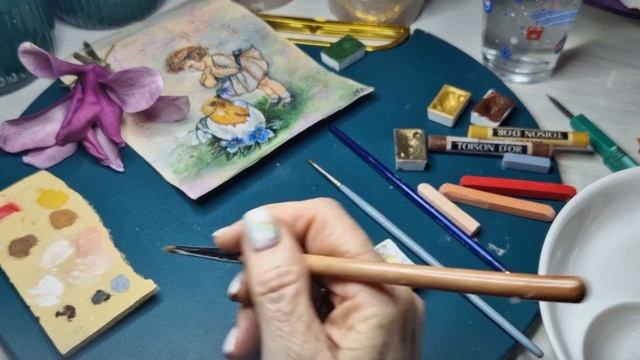 МК по ватной миниатюре "Пасхальные чудеса" часть 17 заключительная