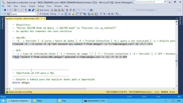 Com IMPORTAR e EXPORTAR arquivos CSV no SQL Server смотреть онлайн