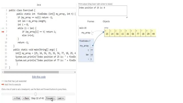 w3resource.com: Java Array Exercise-6 смотреть онлайн