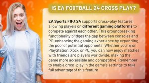 Is EA football 24 cross play?