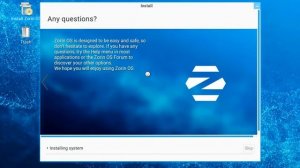 Install Zorin OS 9.1 Core 64bit on VirtualBox.