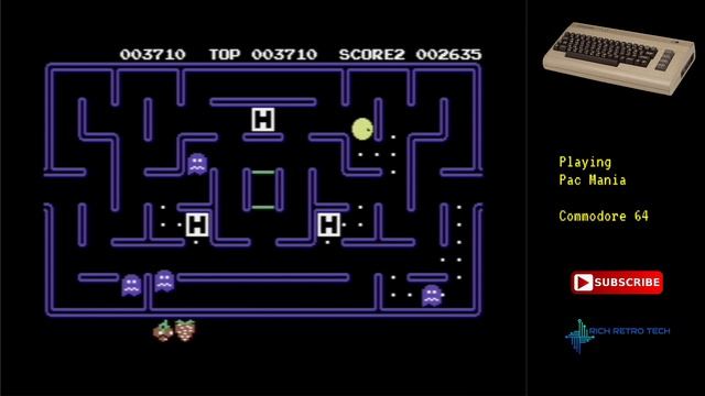 Retro Gameplay - Commodore 64 - Pacmania смотреть онлайн