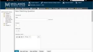 D2L Brightspace v10.4 Creating Matching Questions in the Question Library