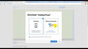 1.8. Сохранение Prezi-презентации на компьютер