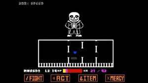 Sans at 200% speed(phase 2 failed, Undertale GODHOME)