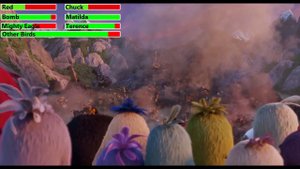 The Angry Birds Movie (2016) Final Battle with healthbars 4/4 (REMAKE)