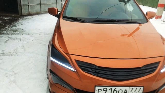 Рыжий Solaris тюнинг,экстерьер. смотреть онлайн