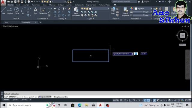 Stretch command in autocad 2020 I How to use Stretch in auto cad @ ErMukhtarAnsari | 40240 смотреть онлайн