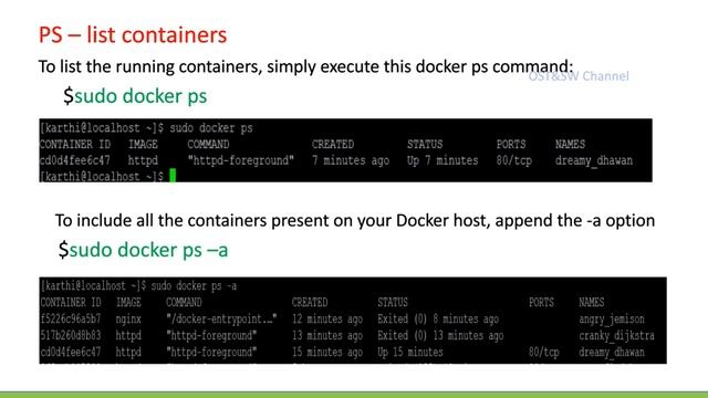 Docker ps and ps  a Commands part 1 - Docker Tutorial for Beginners - #Docker #devops #k8s