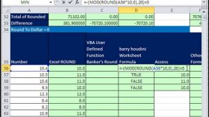 Excel Magic Trick 521: Bankers Rounding (Half-Way-Even) vs. Arithmetic Rounding