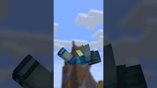 Minecraft zombie grill falling Minecraft Animations by @zombiesanXD