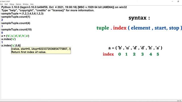 #31 Python Tuples Methods In Telugu Video | Tuple Index & Count In Python | Python In Telugu
