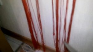 ШТОРЫ-НИТИ 3 м , красные, стеклярус, как подрезать