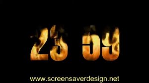 Fire Digital Clock Screensaver - Скринсейвер цифровые часы