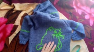 Детская толстовка спицами с капюшоном 92-104 размеры. ЭКСПРЕСС МАСТЕР-КЛАСС