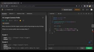 LeetCode #14 || Longest Common Prefix || Using javascript
