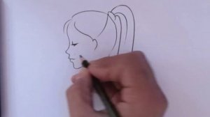 How to draw a girl easy(side face view)drawing girl face sketch easy step by step for beginners