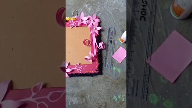 making frame for birthday, anniversary,etc. #beautyfull #artcraft #ytshortsindia #crazyxyz