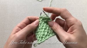 Плотный и объемный узор спицами Плетенка из 2 рядов // Для кардиганов и пальто