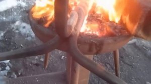 Самодельный горн для ковки, переносной