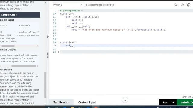 HACKER RANK - String representations of object -PYTHON(BASICS)