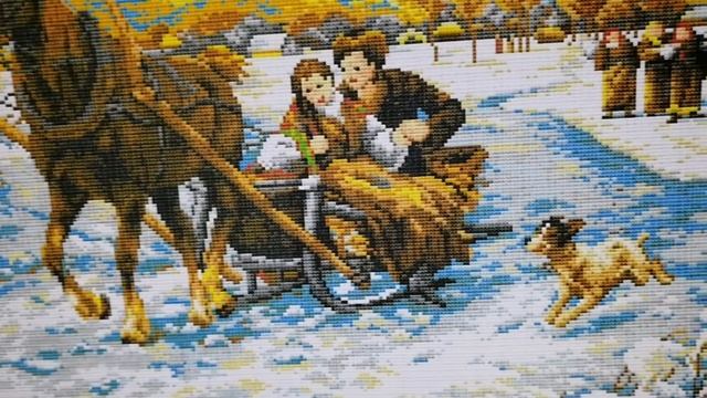 Наборы для вышивки крестом. Обзоры 4х больших наборов. Канва без рисунка.