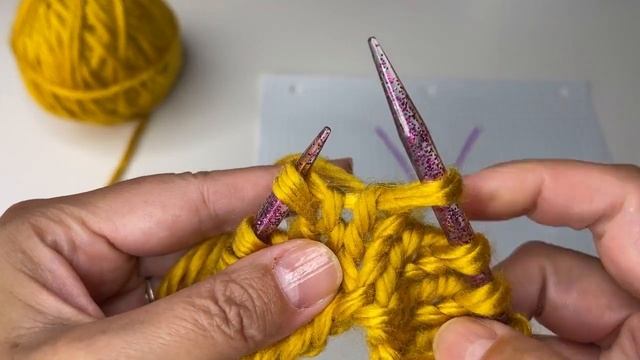 № 126 Протяжка / Убавка влево на лицевой глади / Условные обозначения / Уроки вязания смотреть онлайн