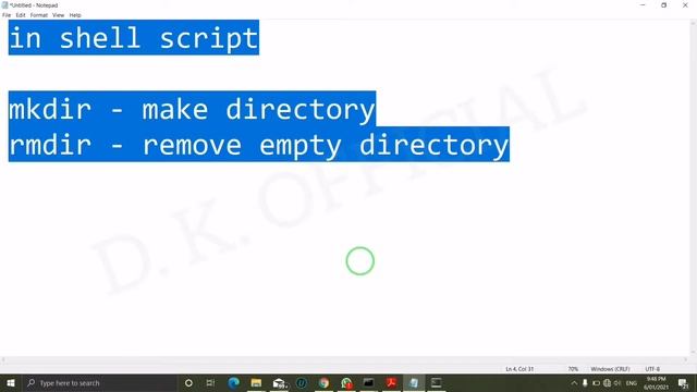 How to use CD, MKDIR, RMDIR in shell script смотреть онлайн