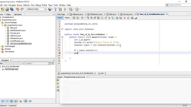 Programming in java Sum of N Serial Number | Akib's Tricks BD
