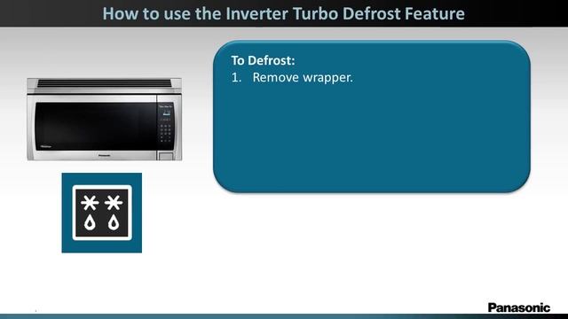 Panasonic Microwave Oven NNSE284 - How to Use Turbo Defrost смотреть онлайн
