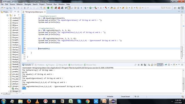 S14 Java - String Methods(Comparing/Searching/Modifying Strings & Character Extraction) смотреть онлайн