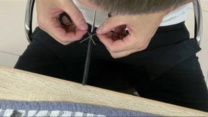 Кожаная ручка на сапожный нож.