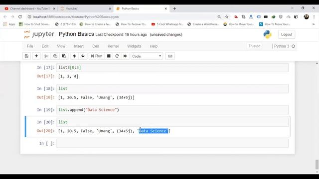 2. Python Basics - Core Datatype - List