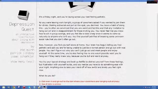 Depression Quest - Gameplay Walkthrough - Part 35 (CoWorkers) смотреть онлайн