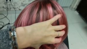 Тонирование на мелированные волосы розовым Colour Trip tigi #волосы #обзор #розовыеволосы #hair