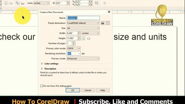 Biggining CorelDraw X7 |- How to Save Default CorelDraw Document/Page  Setup /  Presets [+Bigginers