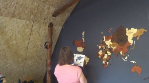 Украшаем стену - Карта мира из дерева !
