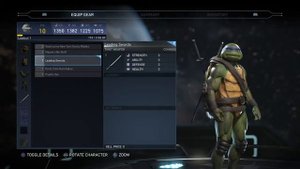 Injustice 2 how to change TEENAGE MUTANT NINJA turtle to any ninja turtle characters.