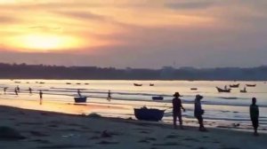 Рыбаки на рассвете в Муйне, Фантьет, Вьетнам