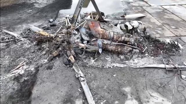 Кадры удара по МИ-8, находящийся в Приднестровье, БПЛА