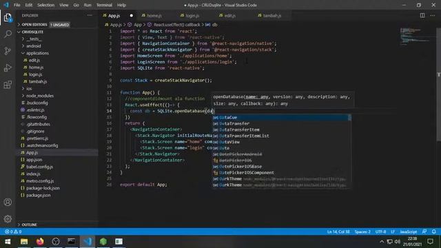 Tutorial REACT-NATIVE SQLite смотреть онлайн