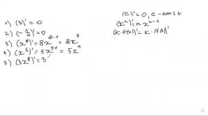 Вычисление производных элементарных функций