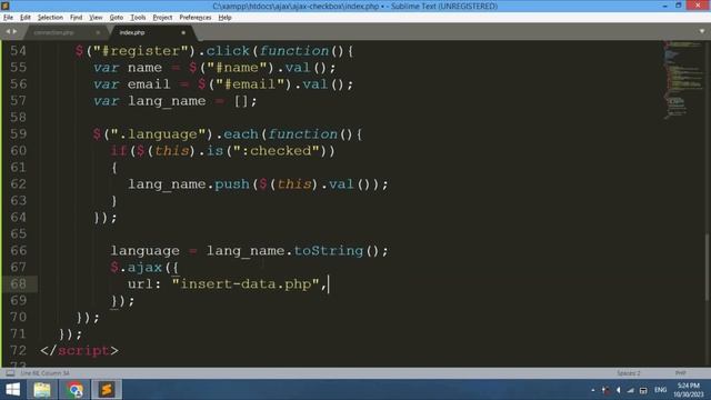 Insert Checkbox value using AJAX in PHP with Source Code
