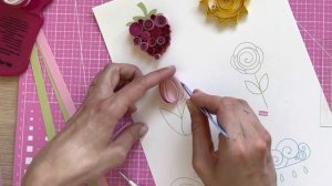 Basic shapes / Drop shape / Drawing a tulip / Quilling Filigree Paper Art / Spring flower