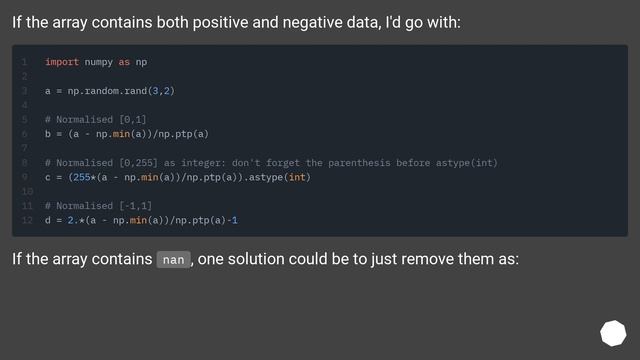 How to normalize a NumPy array to within a certain range? смотреть онлайн