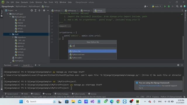 Python Django in PyCharm for Beginners installation and first page in Html