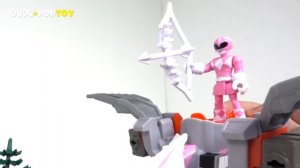 Giant crocodile appeared in Tayo town! Go! Power Rangers black, white, pink dinosaur! - DuDuPopTOY